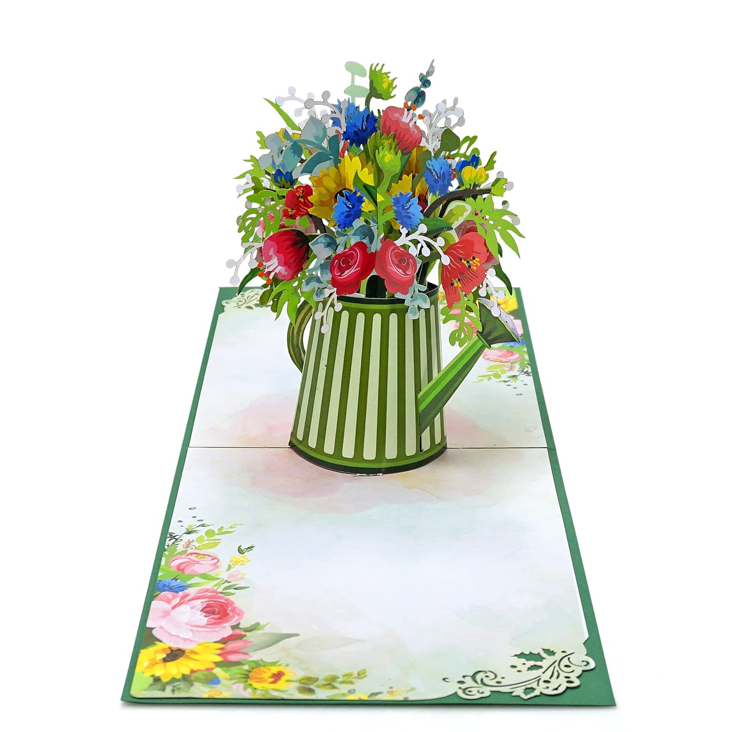 Cutpopup Mothers Day Card, Flower Card, Birthday 3D Greeting Card For Women, Grandma, Mom, Wife (Watering Can Flowers)