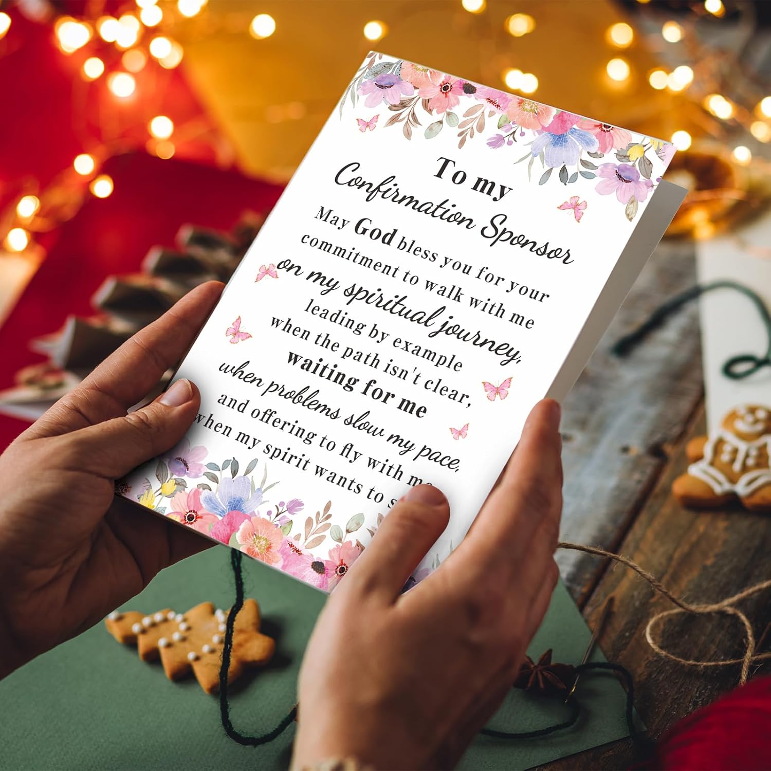 Easter Gift Confirmation Card Gifts For Women Men, Christian Cards Baptism For Teens, Religious Baptism Cards Catholic Sponsor Appreciation Thank You Cards Thanksgiving Christmas Birthday Adults