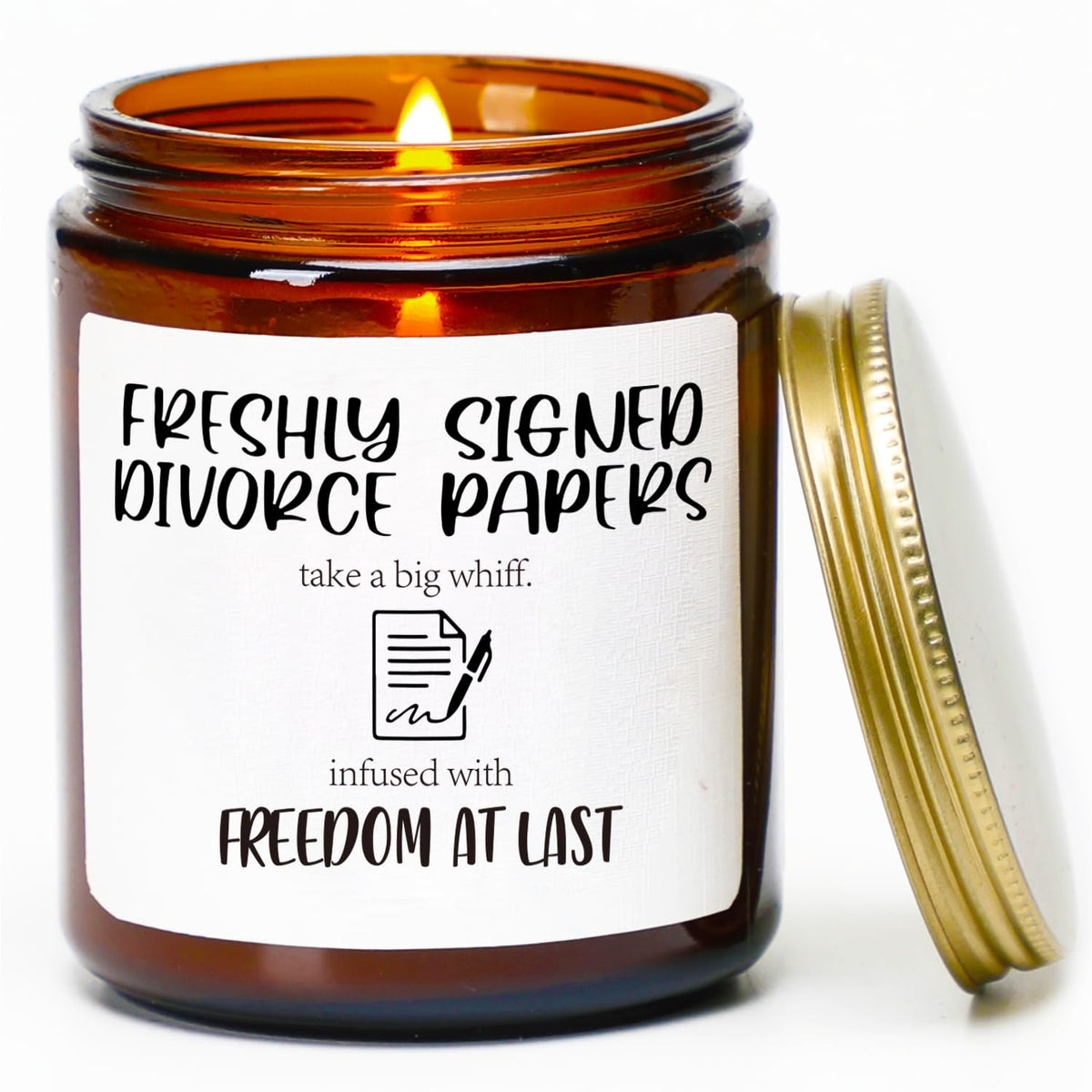 Divorce Gifts For Women, New Beginnings Gift For Women, Divorce Candle Gifts, Rose & Sandalwood Scented Candle, Break Up Gift For Her, Besties, Bff, Funny Soy Wax Candle