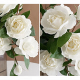 5 Bundle Artificial Flowers White Gardenia Flowers Stem Real Looking Fake Peony Flowers Diy Wedding Bouquet Table Centerpieces Flower Arrangements For Home Wedding Decor