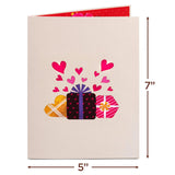 Happy Valentine’S Day Card, 3D Popup Valentine Cards - 5" X 7" Cover - Includes Envelope And Removable Note Card