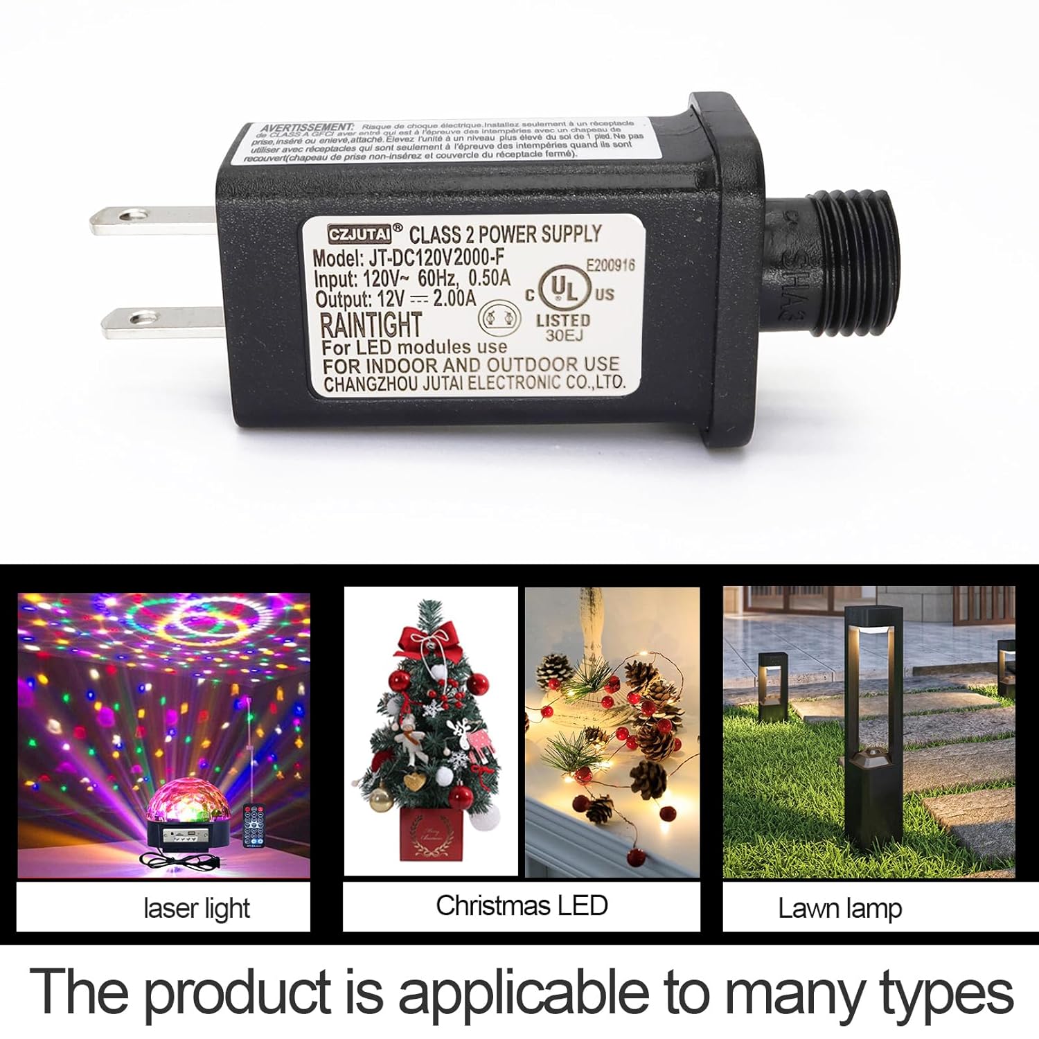 Premieradapter Power Supply For Czjutai Jt-Dc120V2000-F 12V24W /15W /12W /9W /7.2W /6W,For Christmas Lighting [X3S4]