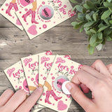 50 Pack Let'S Go Girl Theme Scratch Off, Pink Cowgirl Birthday Party, Truth Or Dare Bachelorette Party Scratch Offs, Gno Bachelorette Party Game, Disco Rodeo Western Space Cowgirl Invite