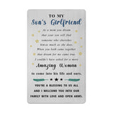 Sons Girlfriend Valentines Day Gifts From His Mom, Gifts For My Sons Girlfriend Birthday Graduation Easter Card