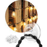 Light Clips For Outside String Lights: 24 Pack Adhesive Hooks For Outdoor String Lights - Outdoor Light Clips For Patio Balcony Fence - Rope Led Light Strip Christmas Decor Hooks