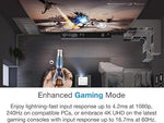 UHD38x 4K Gaming Projector, 4000 Lumens, 240Hz, 4.2ms, HDR10, Low Lag