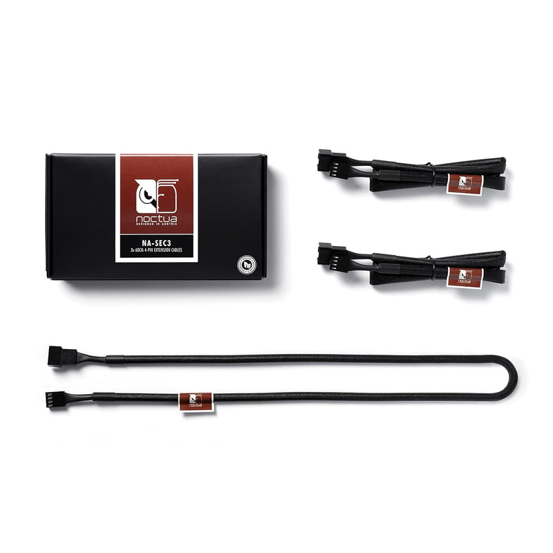 Noctua NA-SEC3, 4-pin Fan Extension Cables (60cm, Black)