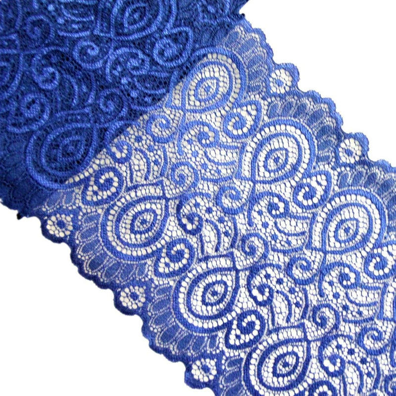 5 Yards Width 7 Inch Stretch Lace Trim Fabric Elastic Lace Flowers Ribbon For