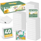 Mini Canvas 40Pack 2.4X2.4Inch, 2/5''Profile Art Primed Mini Canvases For Painting, Tiny Painting Canvas For Kids And Art Supplies.