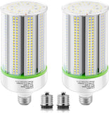 2 Pack 60W LED Corn Light Bulbs 5000K Daylight E26 E39 Base High Bay Warehouse Lighting