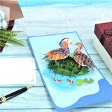 - Romantic Valentines Day Pop Up Cards With Funny 3D Mandarin Duck Couple Design - Symbol Of Love, Anniversary Card - Meaningful Gift For Couple, Wife, Husband, Boyfriend