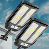 2 Pack 5000W Solar Street Lights 7000K Dusk to Dawn Motion Sensor Remote Outdoor Lights