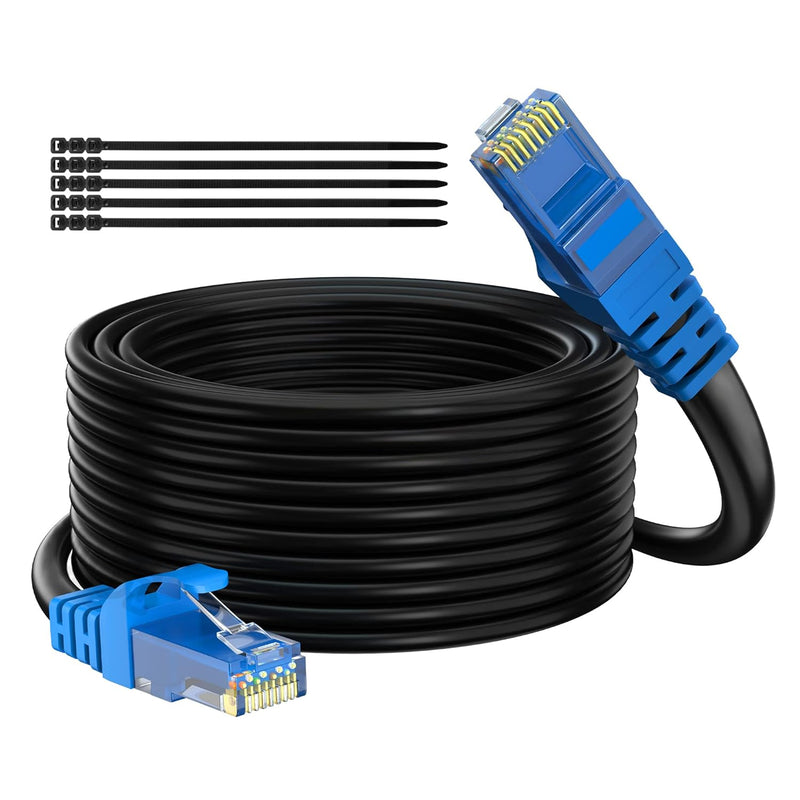 Cat 6 Outdoor Ethernet Cable 100 Ft, Gbps Heavy Duty Internet Cable (From 25-3