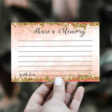 Share A Memory Cards, Pack Of 50, Memory Cards For Celebration Of Life, Wedding, Showers, Birthdays, Funeral, Retirement, Graduation, Funeral Guest Book Alternative Advice Game, 4X6 Inch.