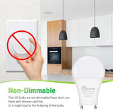 GU24 LED Light Bulbs 9W 100W Equivalent 5000K Daylight A19 Non-Dimmable 800 Lumens 4 Pack