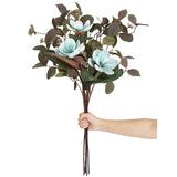 Artificial Flowers Combo Artificial Eucalyptus 28" Real Touch Flower Eucalyptus Artificial Greenery For Eucalyptus Bunch For Wedding Bouquet Table Centerpieces And Floral Arrangement (Blue)