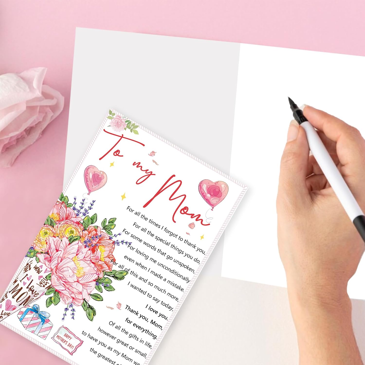 Mother'S Day Card To My Mom,Romantic Mothers Day Gifts For Women,Mother'S Day Greeting Cards For Mom From Daughter Son,Lovey Gift Idea For Her