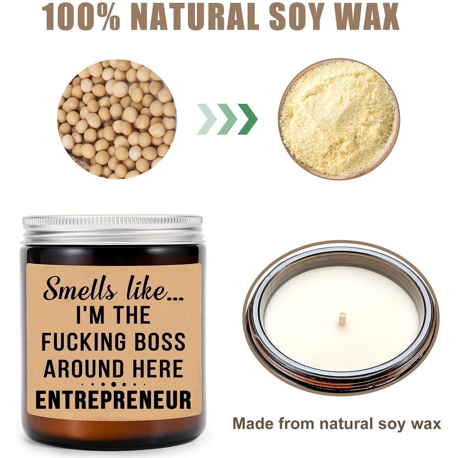 Entrepreneur Gift - New Busines Owner - Opening A Small Business Present Idea For Men And Women - Funny Starting A Business Gift - Soy Candle