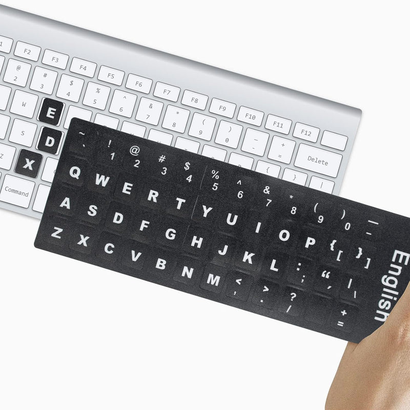 2Pcs English Keyboard Stickers, Keyboard Letters Replacement Stickers, Pc Keyb