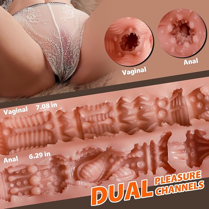 24LB Female Torso Sex Doll with Huge Breasts Fat Butt Deep Vagina Anal Toy Plus