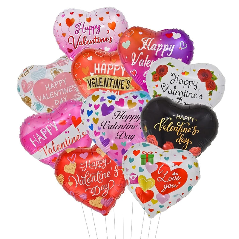 Happy Valentines Day Balloons,Love Heart Foil Balloons,Valentines Day