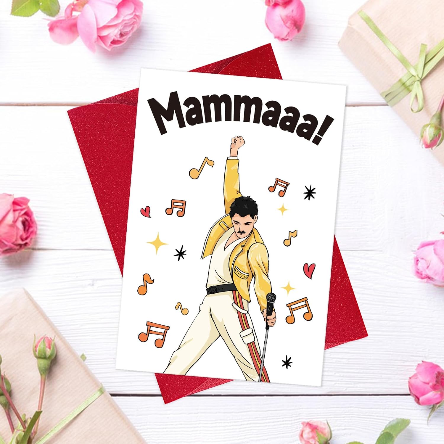 Happy Birthday Mon Card - 5.5"X8" Singer Design Mom Birthday Card With Envelope Mother'S Day Gift For Grandma Wife Sister