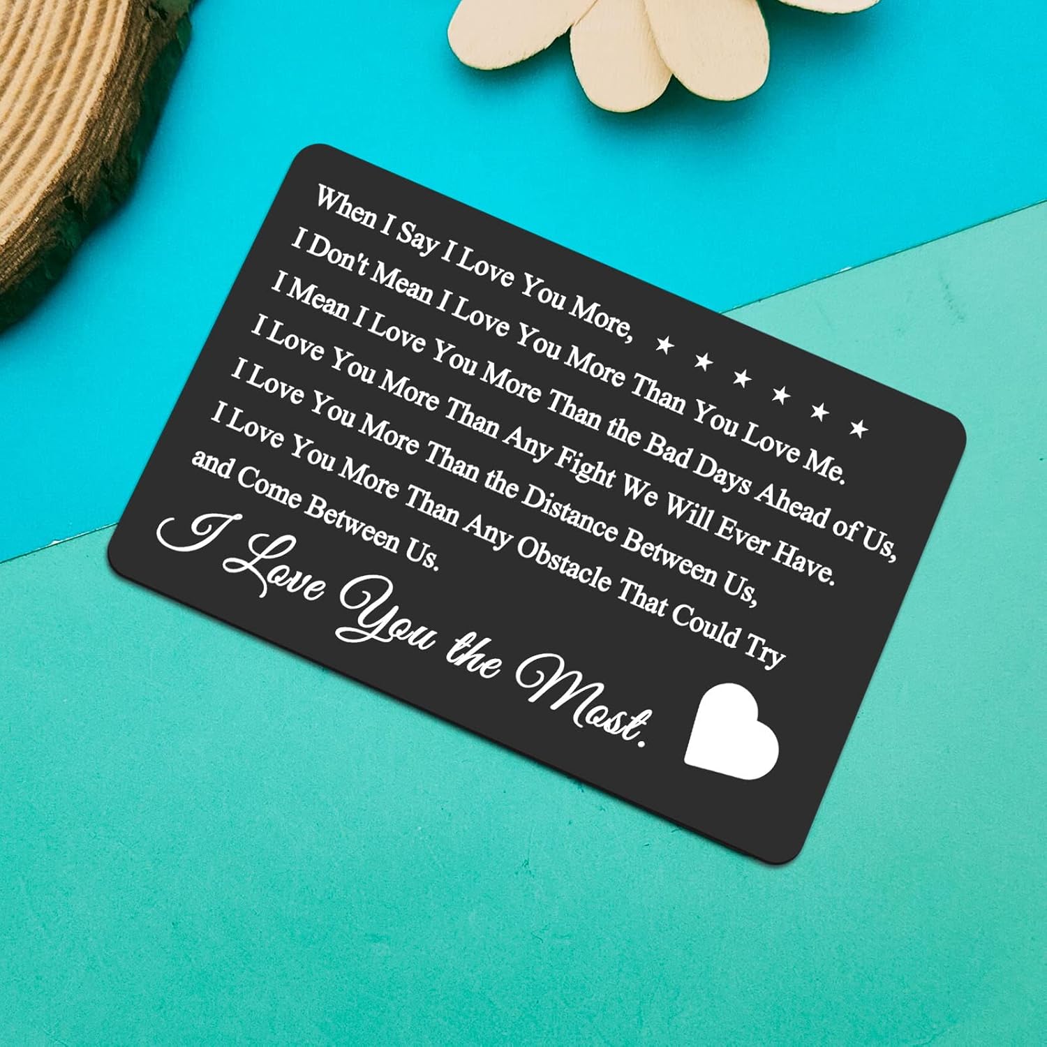 Engraved Wallet Insert Card For Boyfriend I Love You Most Gifts For Husband Metal Wallet Card Anniversary Cards Gift For Men Husband Wedding Engagement Valentines Day Gifts For Him Couple Gifts