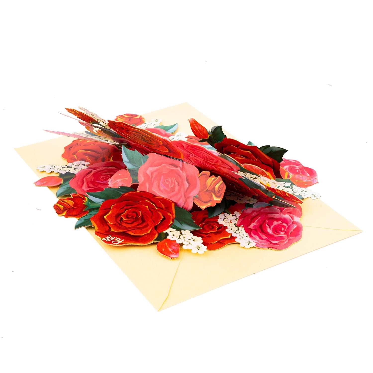 Everlasting Valentine Rose Pop Up Card, 7.5 Inches Flower 3D Greeting Card, “Happy Valentine'S Day” Message, Floral Romantic Anniversary Card For Her, Wife, Includes Envelope & Message Note