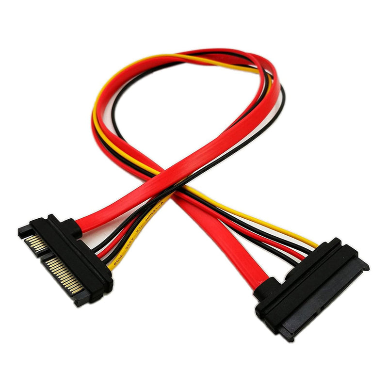 22-Pin (7+15) Sata Male To Female Data And Power Combo Extension Cable - Sliml