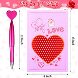 24 Set Valentines Day Gift Bulk Valentine Day Cards With Pens Heart Shaped Ballpoint Pen Heart Greeting Card Prize Party Favor For Teacher Coworkers Office Exchange Gift