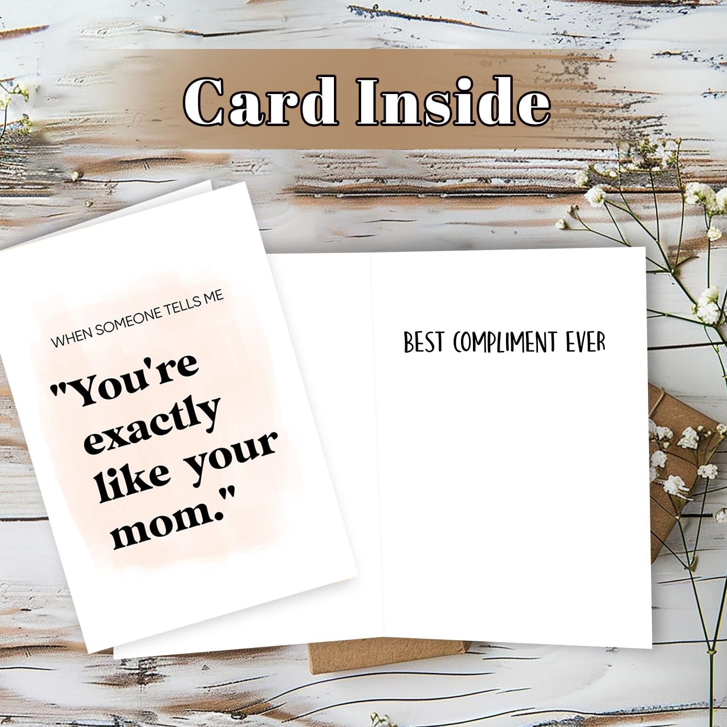 Funny Birthday Card&Gift For Mom Stepmother, Cute Mothers Day Card Gifts From Son Daughter Kids, Humor Best Mum Birthday Card, Happy Mothers Day Card Gift For Mom Mommy Mother Stepmom Mama