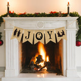 Christmas Burlap Banner Nativity Joy Burlap Banner Nativity Scenes Bunting Banner Xmas Holiday Banner Garland Rustic Merry Christmas Hanging Banner For New Year Party Home Mantel Fireplace