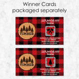 Big Dot of Happiness Lumberjack - Channel the Flannel - Buffalo Plaid Party Game Scratch Off Cards - 22 Count