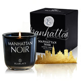 Manhattan Noir Scented Candle | 8.1Oz Luxury Candle With 40-Hour Burn Time | Relive The Nyc Skyline At Home | Fall & Holiday Gift For Travel Lovers