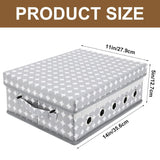 2 Pack Christmas Ribbon Organizer Container Box With Lid Gift Ribbon Organizer 11" X 14" X 5" For Craft Room(Grey,A)