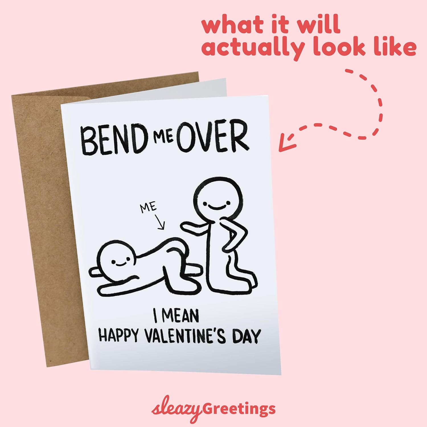 Funny Valentine'S Day Card For Him - Funny Anniversary Cards For Husband Wife - Naughty Dirty Inappropriate Birthday Card For Boyfriend - Bend Me Over Card