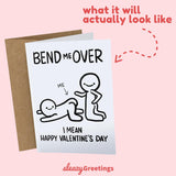 Funny Valentine'S Day Card For Him - Funny Anniversary Cards For Husband Wife - Naughty Dirty Inappropriate Birthday Card For Boyfriend - Bend Me Over Card