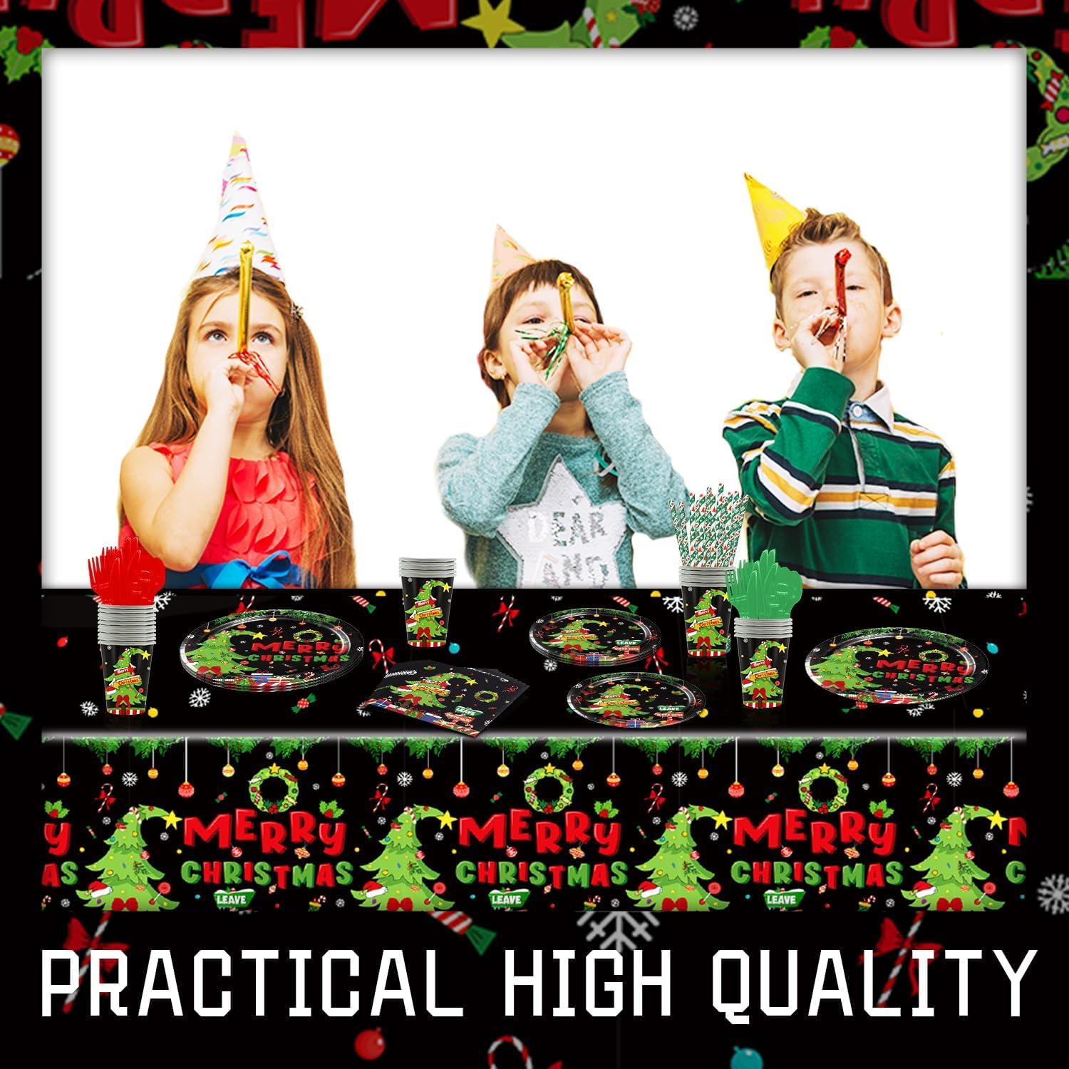 6Pcs Christmas Disposable Tablecloths, 108" X 54" Rectangular Plastic Waterproof Tablecover With Christmas Stocking Gift Wreath, Winter Holiday Themed Party Party Decoration Supplies