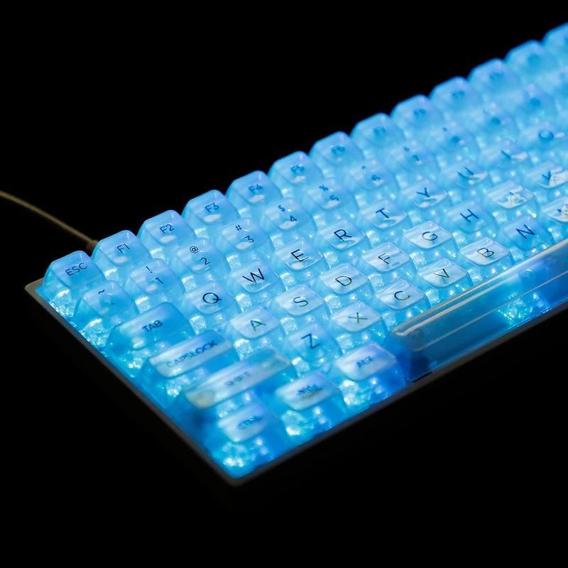 131 Crystal Backlit Keycaps Uv Print Mda Profile Shine Through Similar To Oem