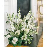 White Delphinium Artificial Flowers 6Pcs 40.55" Long Stem Silk Larkspur Snapdragon Flowers For Tall Vase For Home Wedding Table Decor(White)