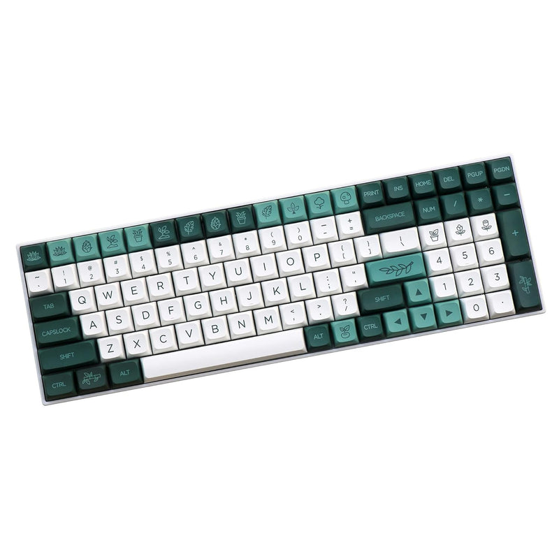 138 Botanical Xda Keycaps Pbt Dye-Sublimated Xdas Profile For Filco/Duck/Ikbc