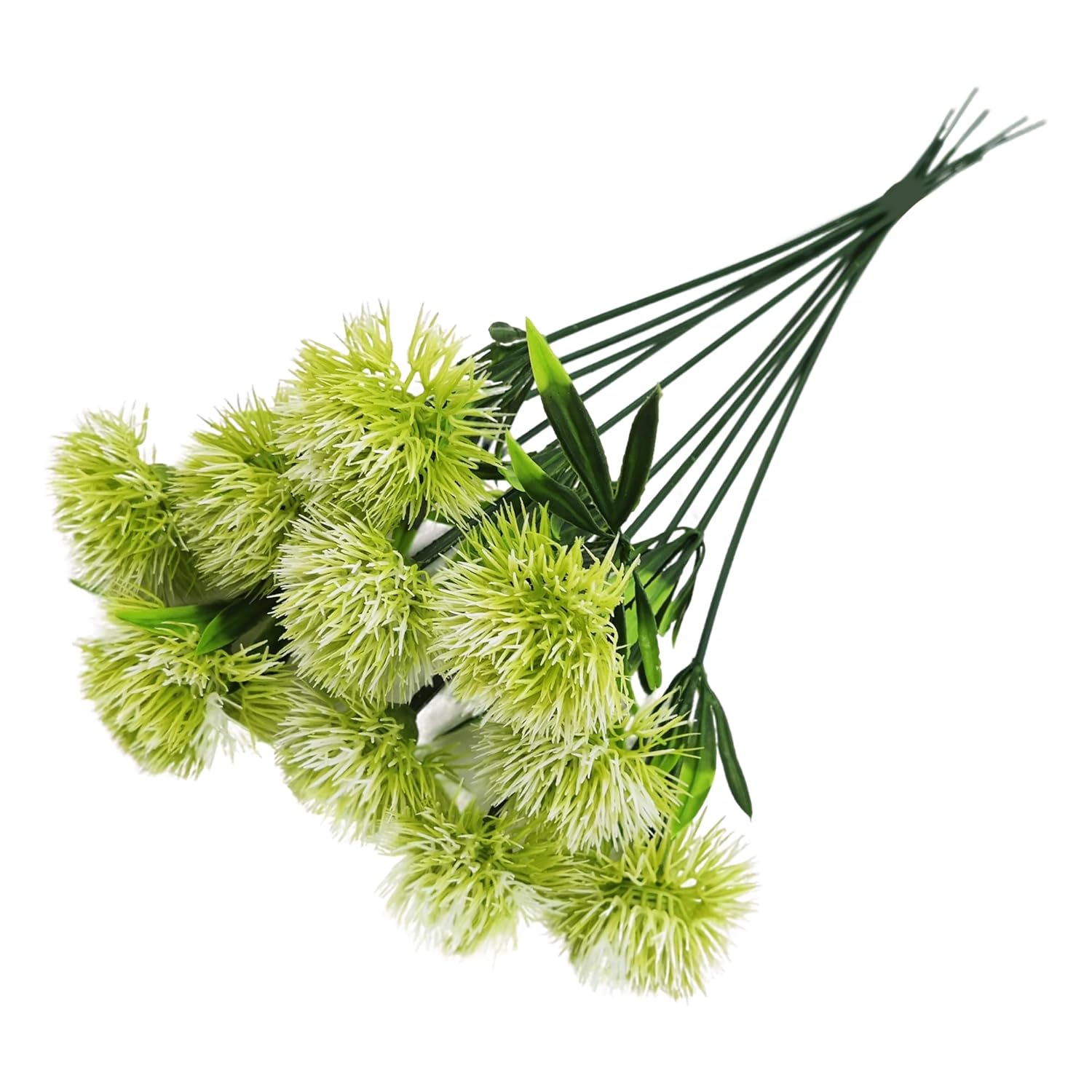 10Pcs 11 Inch Artificial Dandelion Flowers, Faux Plastic Bouquets Shrubs For Home, Wedding, Garden, Party, Indoor/Outdoor Decoration(White)