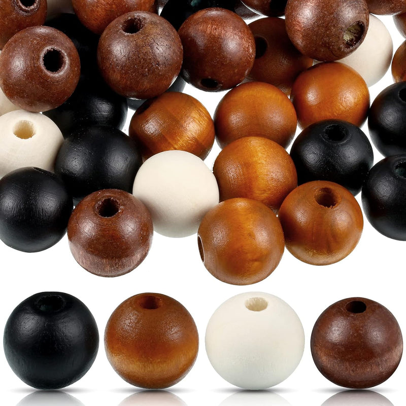 160 Pieces Wood Beads Colorful Wood Beads Rustic Farmhouse Wood Beads For Craf