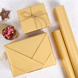 Gold Matte Wrapping Paper, 17 Inches X 50 Feet (70.8 Sq.Ft.) Solid Color Pearly-Lustre Paper Roll For Christmas Birthday Baby Shower Wedding Gift Wrap