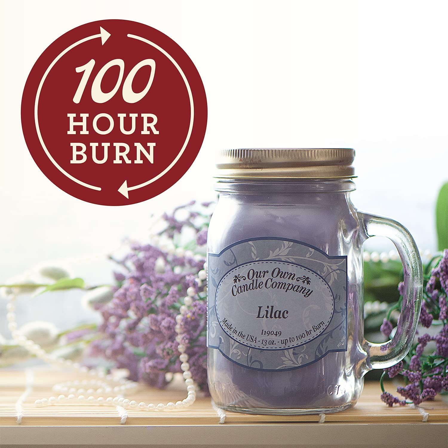 , Stuffed French Toast Scented Mason Jar Candle, 100 Hour Burn Time, 13 Ounces