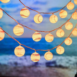 Baseball Decor For Boys Room,Baseball String Lights Usb Powered 20 Led 14Ft,Gift Decorative For Sports Theme Party Birth