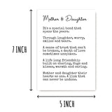 Mother And Daughter It'S A Bond That Spans The Years - Meaningful Gift Cards - Mum Card - Mum Birthday Card Daughter Card - Mother'S Day Card