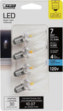 Electric C7 LED Night Light Bulbs 7W Equivalent E12 Base 4 Pack