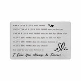 Husband Birthday Card Gifts - When I Say I Love You More - Husband Wife Anniversary Birthday Wallet Card Gifts For Men Him