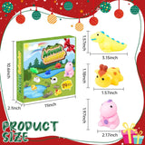 Advent Calendar 2025 With 3 Cute Jumbo Dinosaur And 21 Mochi Squishy Toys - 24 Days Christmas Countdown Calendar Gifts For Kids Boys Teen Toddlers (Animals)